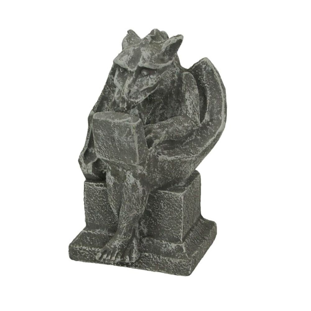 Gargoyle With Laptop Computer Concrete Statue
